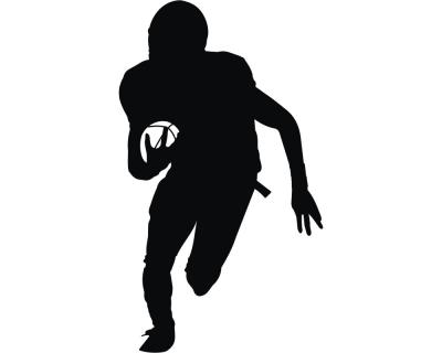 Footballspieler Wide Receiver Aufkleber - Ansicht 1