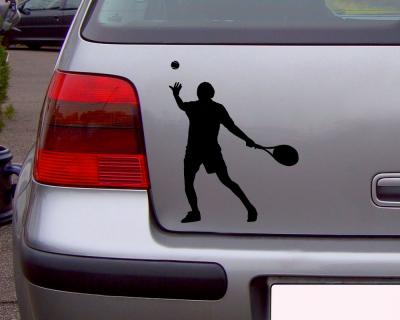 Tennisspieler Aufschlag Aufkleber