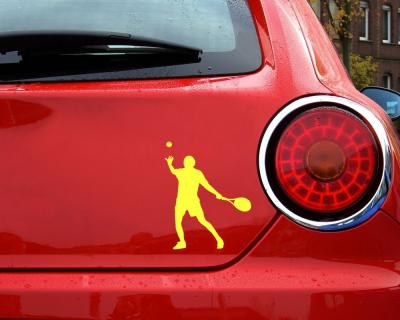 Tennisspieler Aufschlag Aufkleber - Ansicht 3