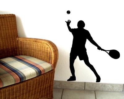 Wandtattoo Tennisspieler Aufschlag - Ansicht 2