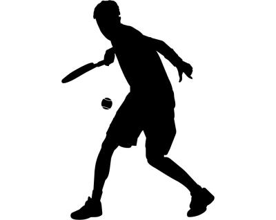 Tennisspieler Topspin Aufkleber Aufkleber