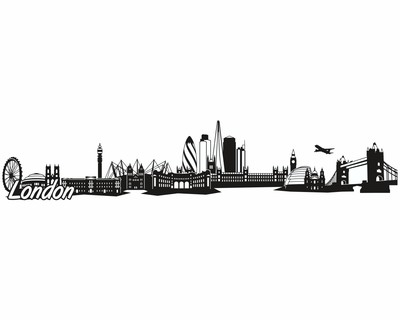 London Skyline Wandtattoo