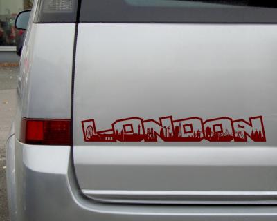 London Schriftzug Skyline Aufkleber