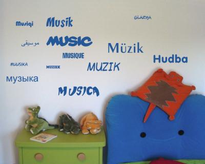 Wandtattoo Musik in 13 Sprachen Creativ-Set - Ansicht 3