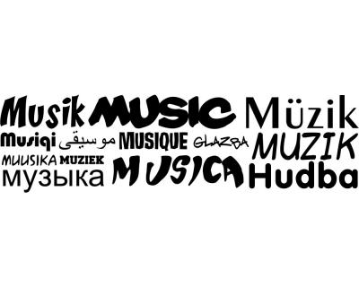 Wandtattoo Musik in 13 Sprachen Creativ-Set - Ansicht 1