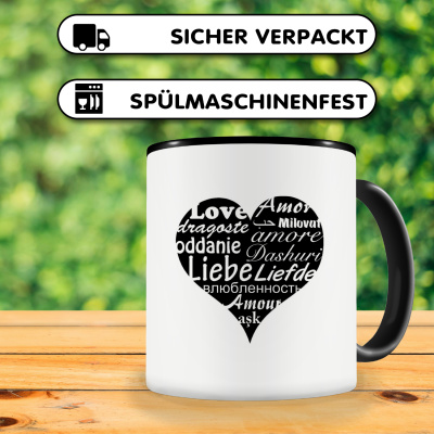 Tasse mit dem Motiv Herz Liebe - Ansicht 4