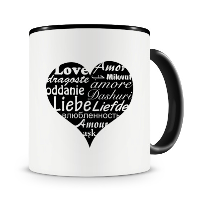 Tasse mit dem Motiv Herz Liebe
