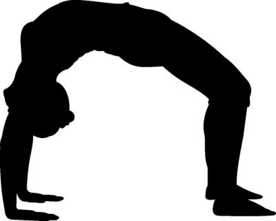 Wandtattoo Yoga Urdhva Dhanurasana