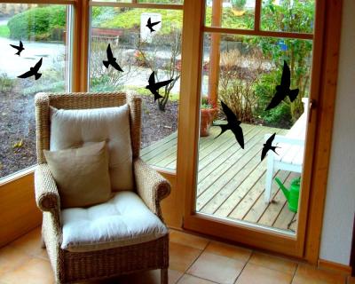 Wandtattoo Vogelschutzaufkleber Schwalben-Set