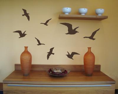 Wandtattoo Vogelschutzaufkleber Mwen-Set