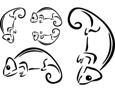 Wandtattoo Comic Chamleon Creativ-Set - Ansicht 1