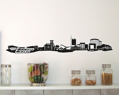 Essen Skyline Wandtattoo - Ansicht 2