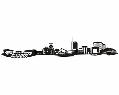 Essen Skyline Wandtattoo - Ansicht 1