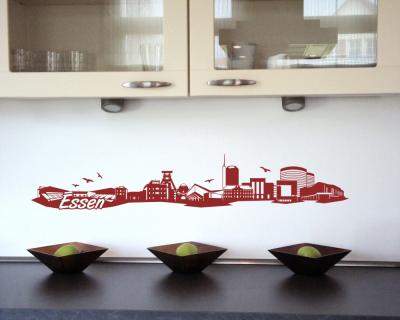 Wandtattoo Essen Skyline - Ansicht 3