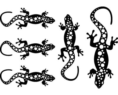 Wandtattoo gepunktete Geckos Creativ-Set Wandtattoo