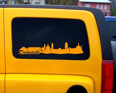 Darmstadt Aufkleber Skyline