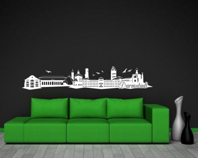 Wandtattoo Darmstadt Skyline - Ansicht 2