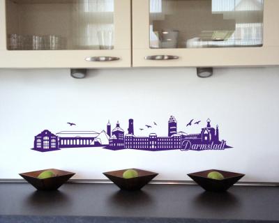 Wandtattoo Darmstadt Skyline - Ansicht 3