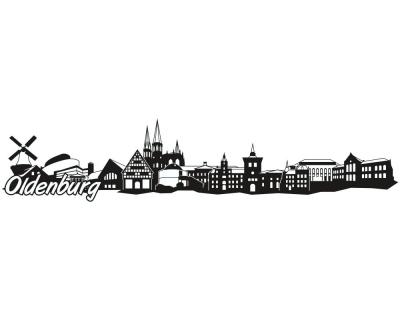 Oldenburg Skyline Autoaufkleber - Ansicht 1