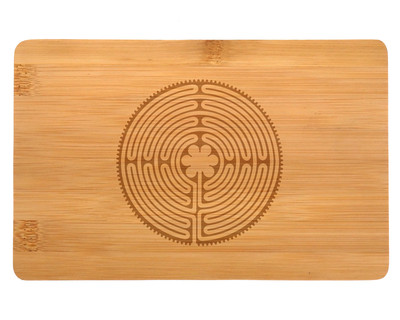 Frhstcksbrettchen mit Labyrinth von Chartres Gravur - Ansicht 2