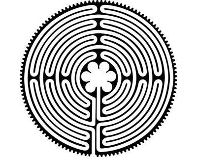 Aufkleber Labyrinth von Chartres Aufkleber