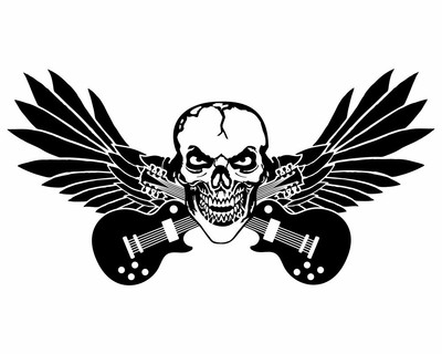 Tasse mit dem Motiv Totenkopf Gitarre - Ansicht 4