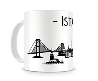 Tasse Istanbul Skyline Tasse Modellnummer  wei/schwarz