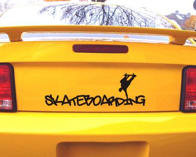 Schriftzug Skateboarding Aufkleber Aufkleber