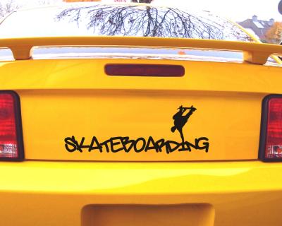 Schriftzug Skateboarding Aufkleber - Ansicht 2