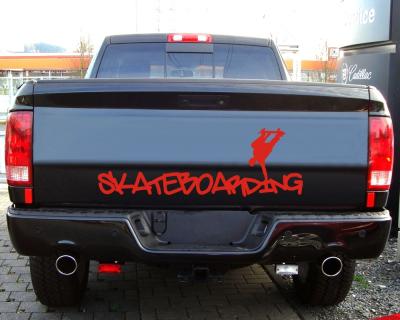 Schriftzug Skateboarding Aufkleber