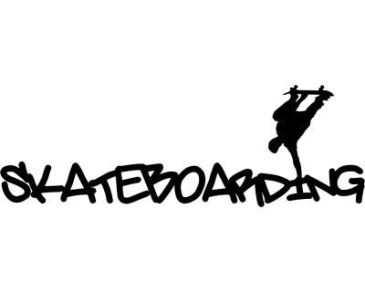 Schriftzug Skateboarding Aufkleber