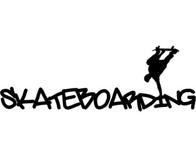 Schriftzug Skateboarding Aufkleber - Ansicht 1