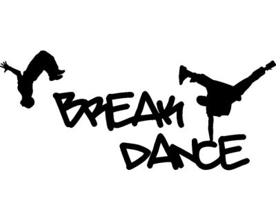 Breakdance Wandtattoo