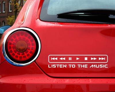  Listen to the Music  Aufkleber
