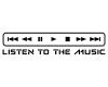 ”Listen to the Music” Aufkleber Aufkleber
