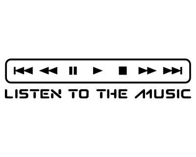 'Listen to the Music' Aufkleber