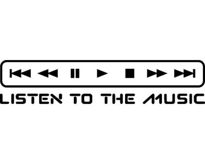 Wandtattoo 'Listen to the Music'