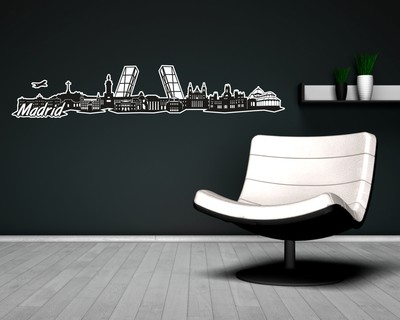 Madrid Skyline Wandtattoo