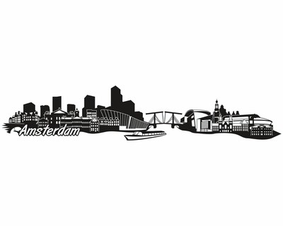 Amsterdam Skyline Wandtattoo