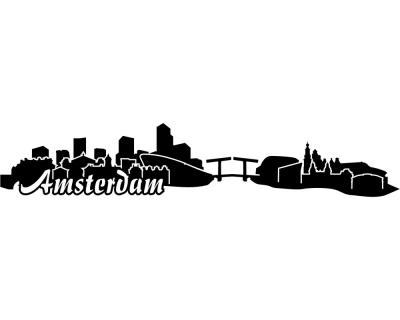 Amsterdam Aufkleber Skyline - Ansicht 1