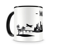 Tasse Miami Skyline Tasse Modellnummer  schwarz/schwarz