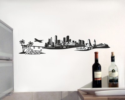 Miami Skyline Wandtattoo