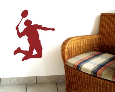 Wandtattoo Badmintonspieler Jump Smash - Ansicht 2