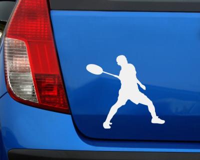 Aufkleber Badmintonspieler Drive