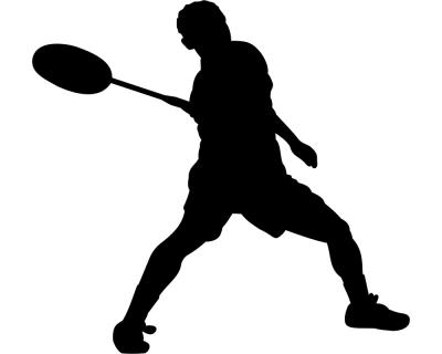 Aufkleber Badmintonspieler Drive - Ansicht 1