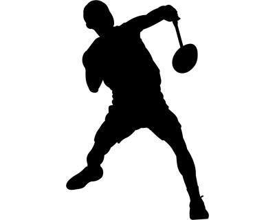 Aufkleber Badmintonspieler Clear - Ansicht 1