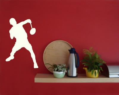 Wandtattoo Badmintonspieler Clear