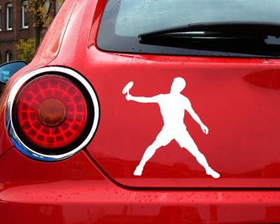 Aufkleber Badmintonspieler Stop - Ansicht 3