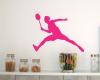 Wandtattoo Badmintonspieler Ausfallschritt Wandtattoo