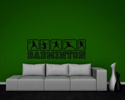 Wandtattoo Badmintonschriftzug - Ansicht 2